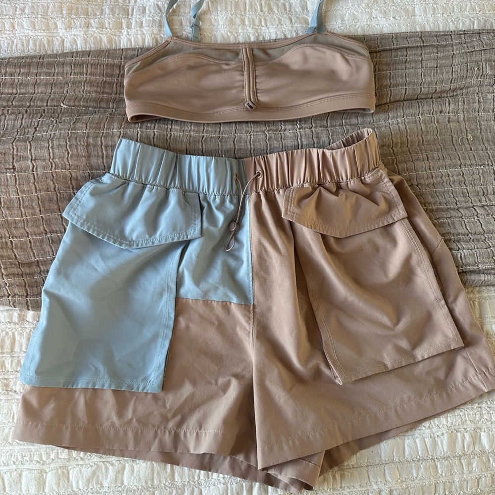 Fabletics shorts and bra set